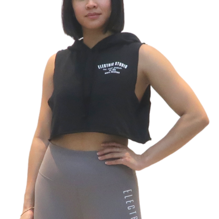ELECTRIC STUDIO EST. 2015 CROPPED HOODIE VEST